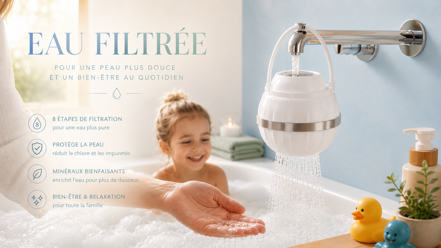 Filtre à eau baignoire pour enfant